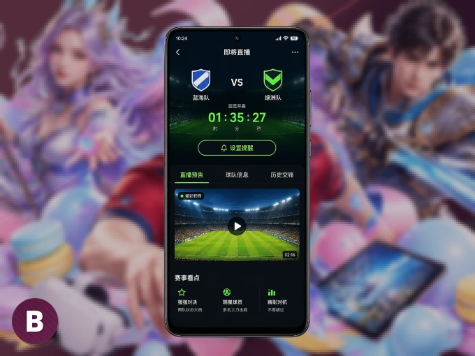 B体育 APP，随时随地掌握比分